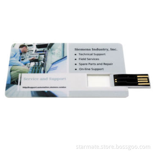 Credit Card-shaped USB Flash Drive with High-printing Quality and 64MB to 16GB Memory Capacity